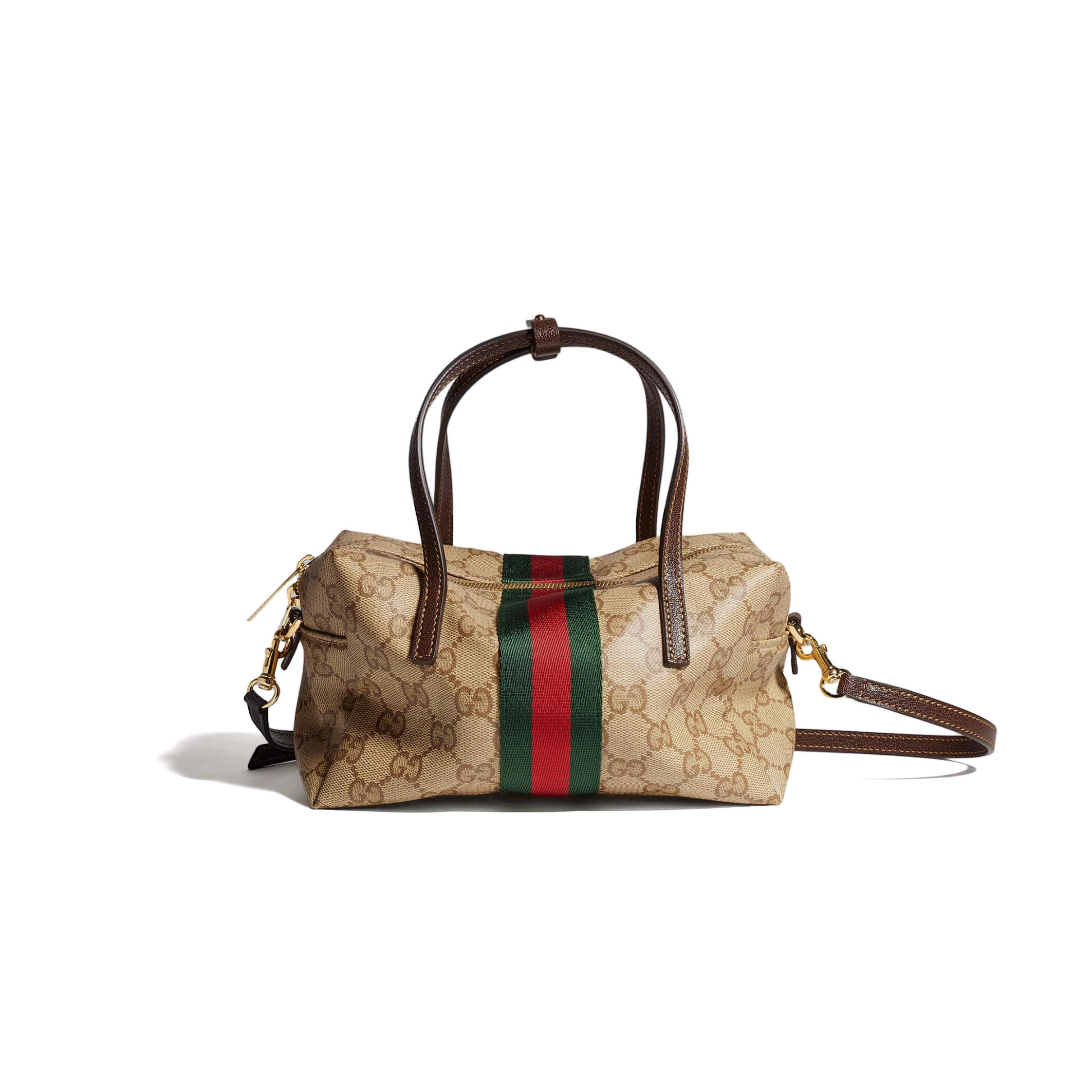 GUCCI MINI BOSTON BAG WITH WEB 876057 (19*11*10cm) GUCCI MINI BOSTON BAG WITH WEB 876057 (19*11*10cm)